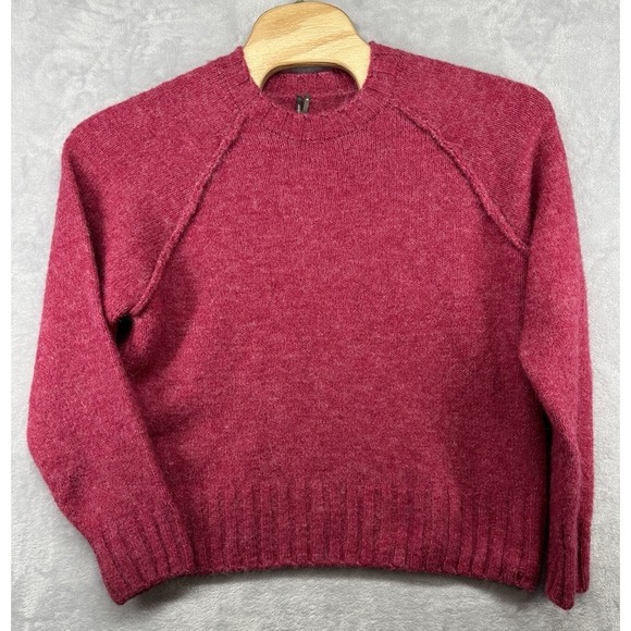 Anthropologie Sweaters - Anthropologie The Cline Chunky Crew Neck Sweater Raspberry Women's Size M